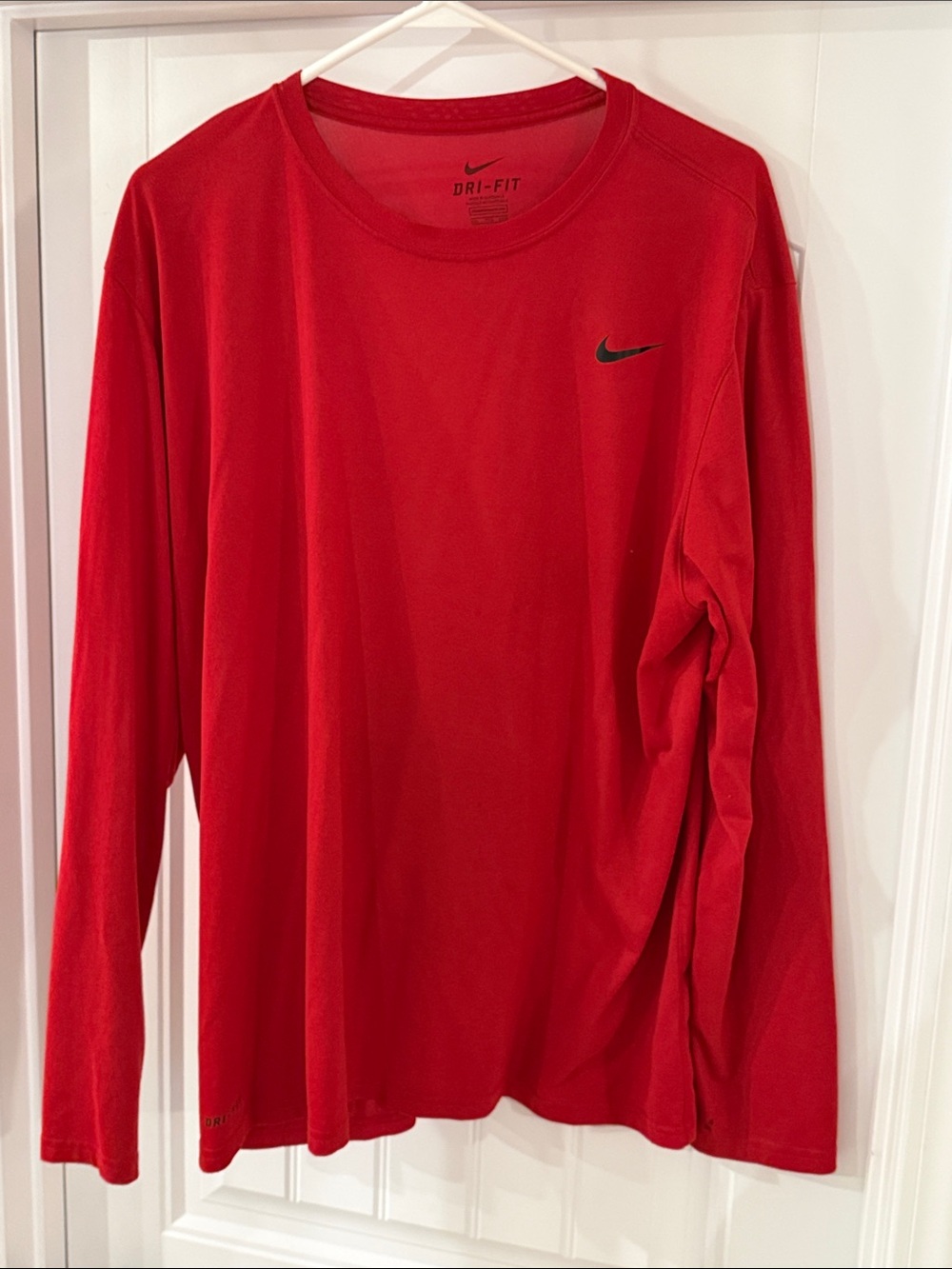 Nike Red Long Sleeve Dri-FIT Crew Top